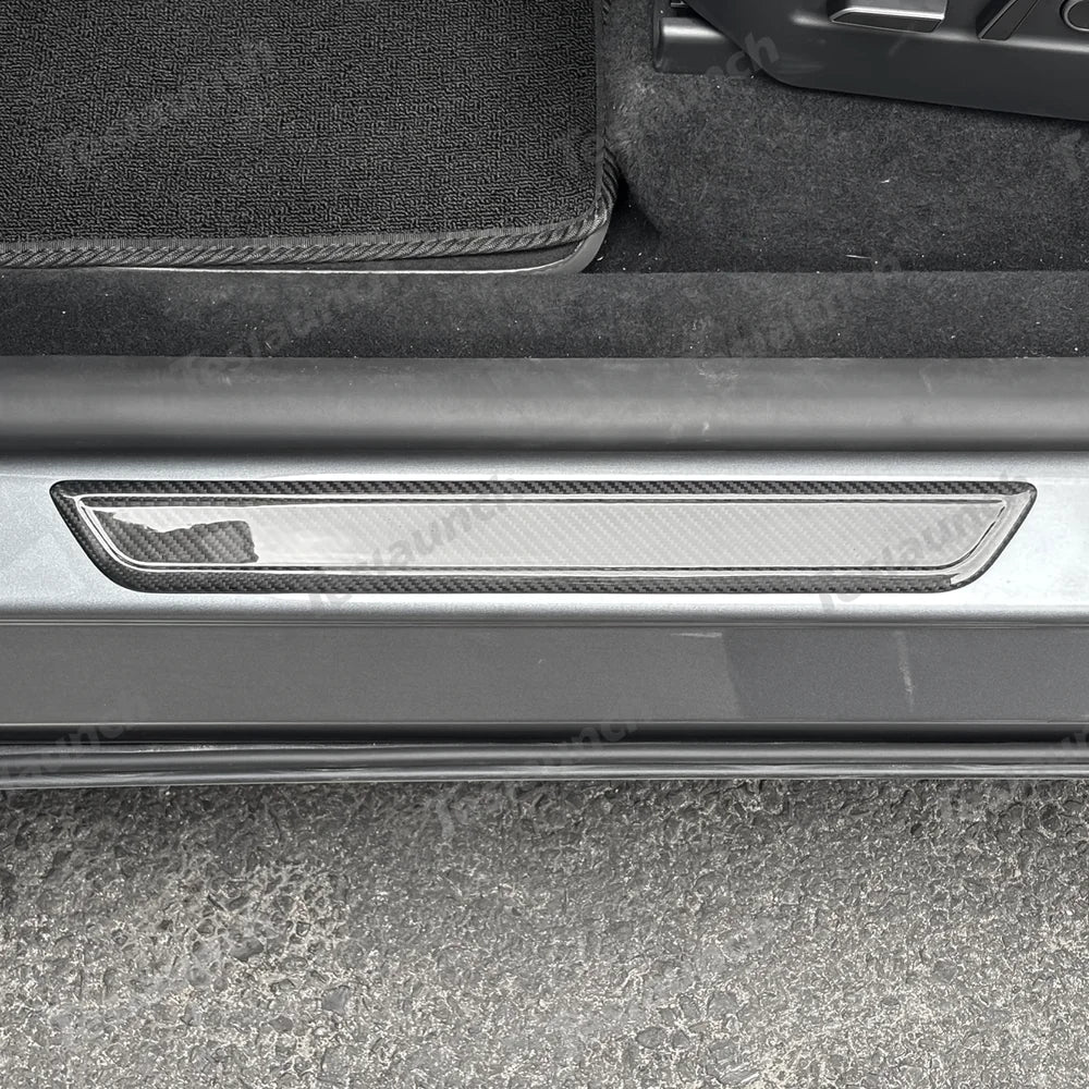 [Real Carbon Fiber] Front Door Sill Protectors for Tesla Model Y Juniper 2025+ (2PCS) - T-Launch