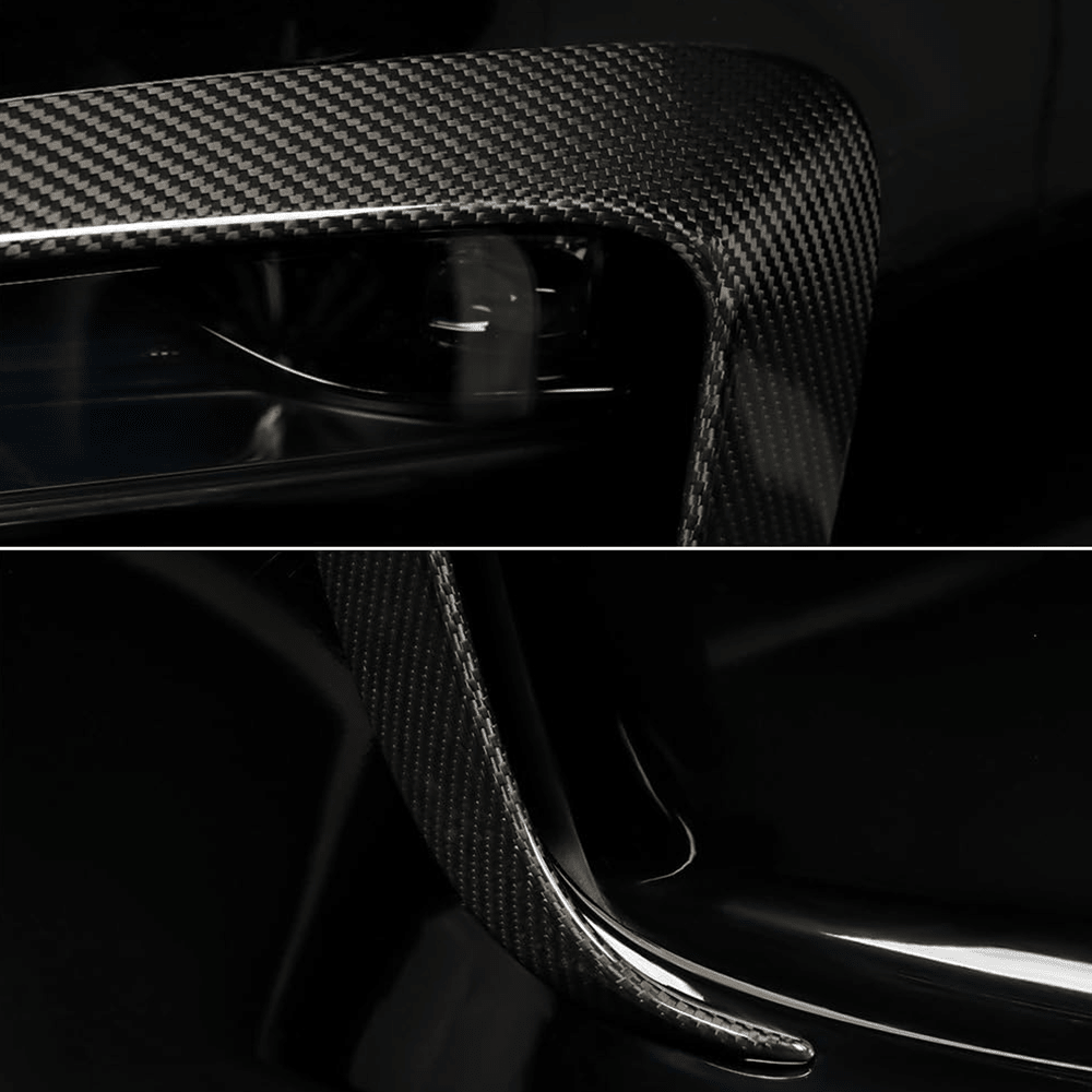 [Real Carbon Fiber] Front Fog Light Trim Covers (2PCS) for Tesla Model S 2022-2024 - T-Launch