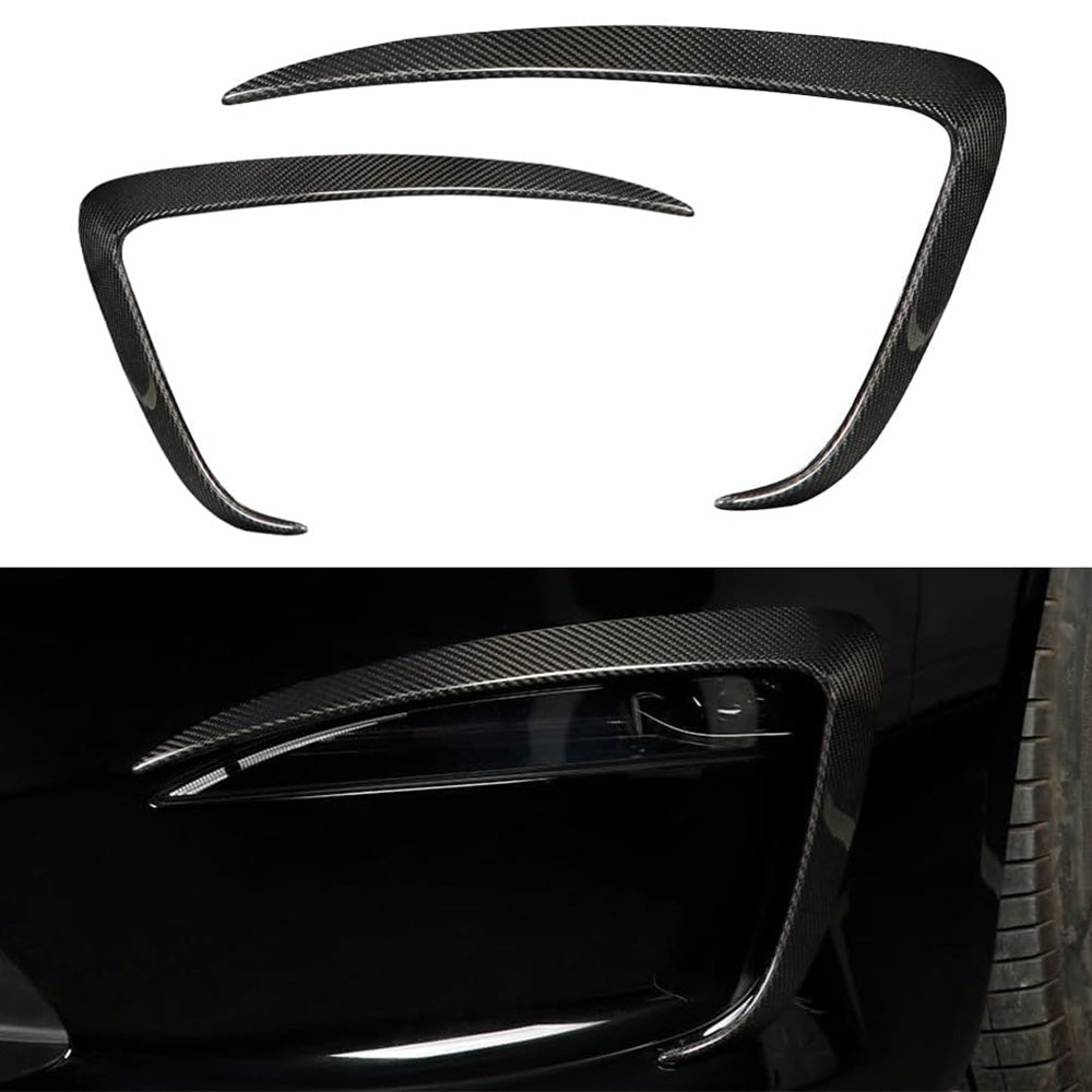 [Real Carbon Fiber] Front Fog Light Trim Covers (2PCS) for Tesla Model S 2022-2024 - T-Launch