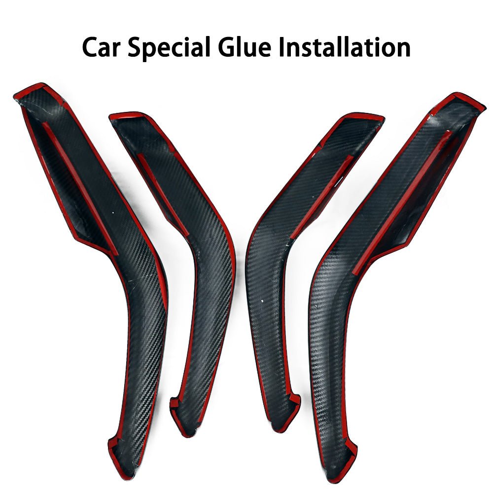 [Real Carbon Fiber] Front & Rear Door Armrest Overlays Covers (4 PCS) for Tesla Model 3 Highland 2024+ - T-Launch