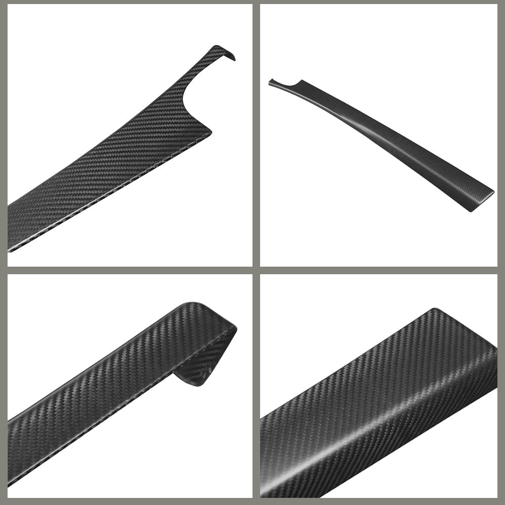 [Real Carbon Fiber] Front & Rear Door Upper Overlay Covers (4 PCS) for Tesla Model 3 Highland 2024+ - T-Launch