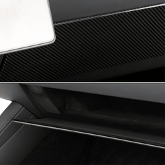 [Real Carbon Fiber] Glove Box Panel Cover for Tesla Model 3 Highland 2024+ - T-Launch