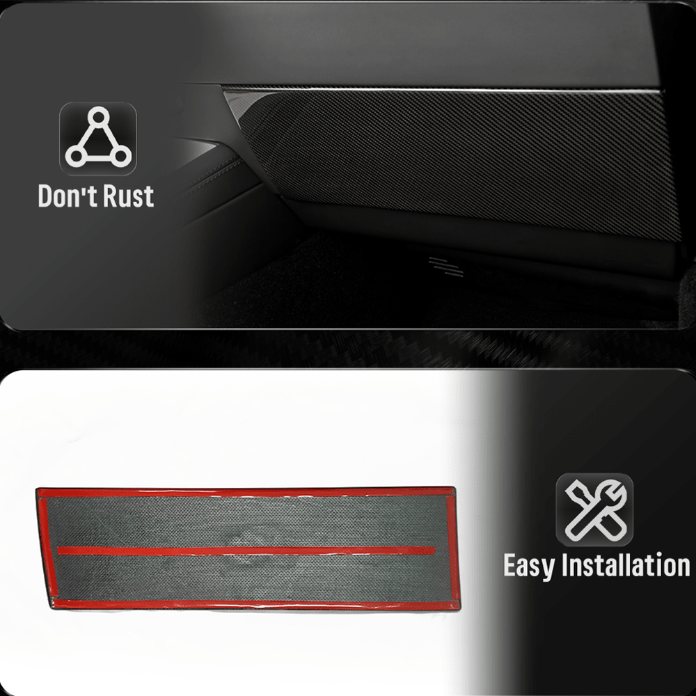 [Real Carbon Fiber] Glove Box Panel Cover for Tesla Model 3 Highland 2024+ - T-Launch