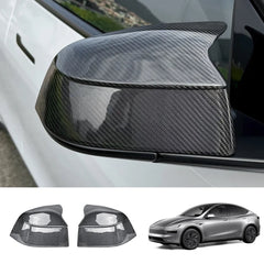 [Real Carbon Fiber] GT-Style Side Mirror Cover Caps for Tesla Model Y Juniper 2025+ - T-Launch