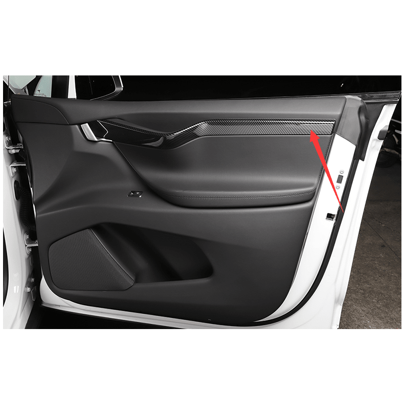 [Real Carbon Fiber] Inner Door Panel Trim Strips For Tesla Model X (2014-2020) - T-Launch