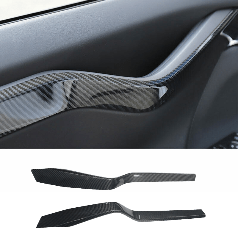 [Real Carbon Fiber] Inner Door Panel Trim Strips For Tesla Model X (2014-2020) - T-Launch