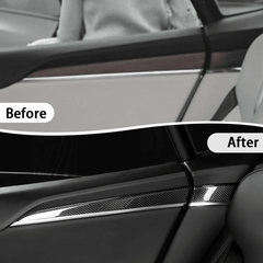 [Real Carbon Fiber] Inner Door Trim Cover for Tesla Model S 2022+ - T-Launch
