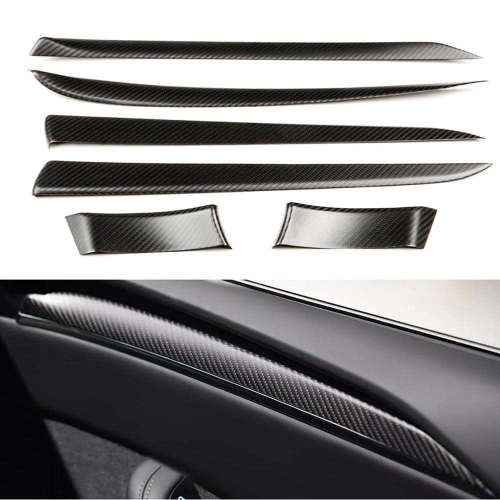 [Real Carbon Fiber] Inner Door Trim Cover for Tesla Model S 2022+ - T-Launch
