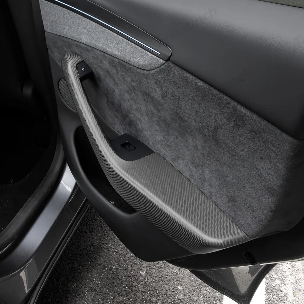 [Real Carbon Fiber] Interior Door Armrest Trim Covers for Tesla Model Y Juniper 2025+ (4PCS) - T-Launch