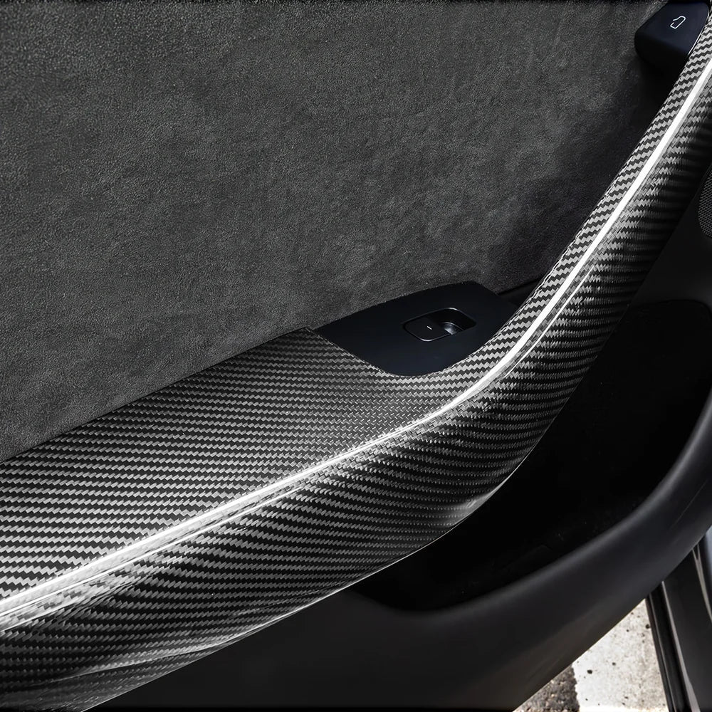 [Real Carbon Fiber] Interior Door Armrest Trim Covers for Tesla Model Y Juniper 2025+ (4PCS) - T-Launch
