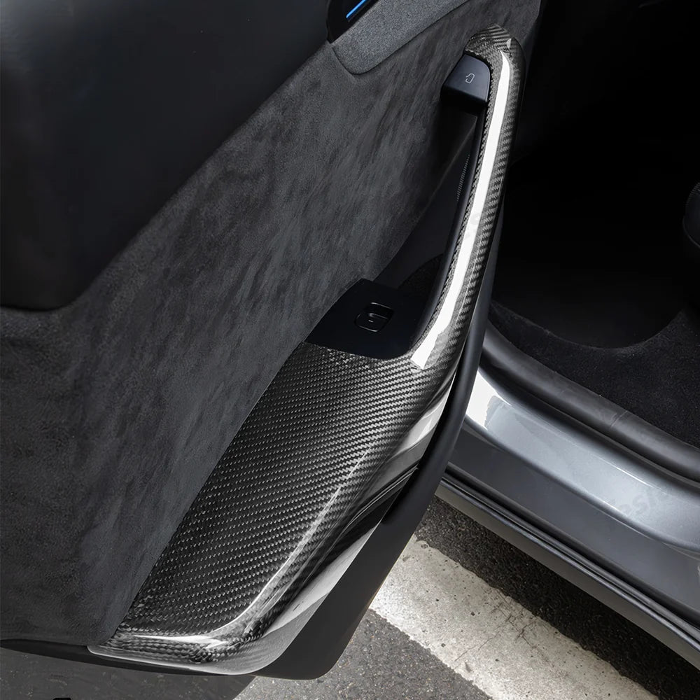 [Real Carbon Fiber] Interior Door Armrest Trim Covers for Tesla Model Y Juniper 2025+ (4PCS) - T-Launch