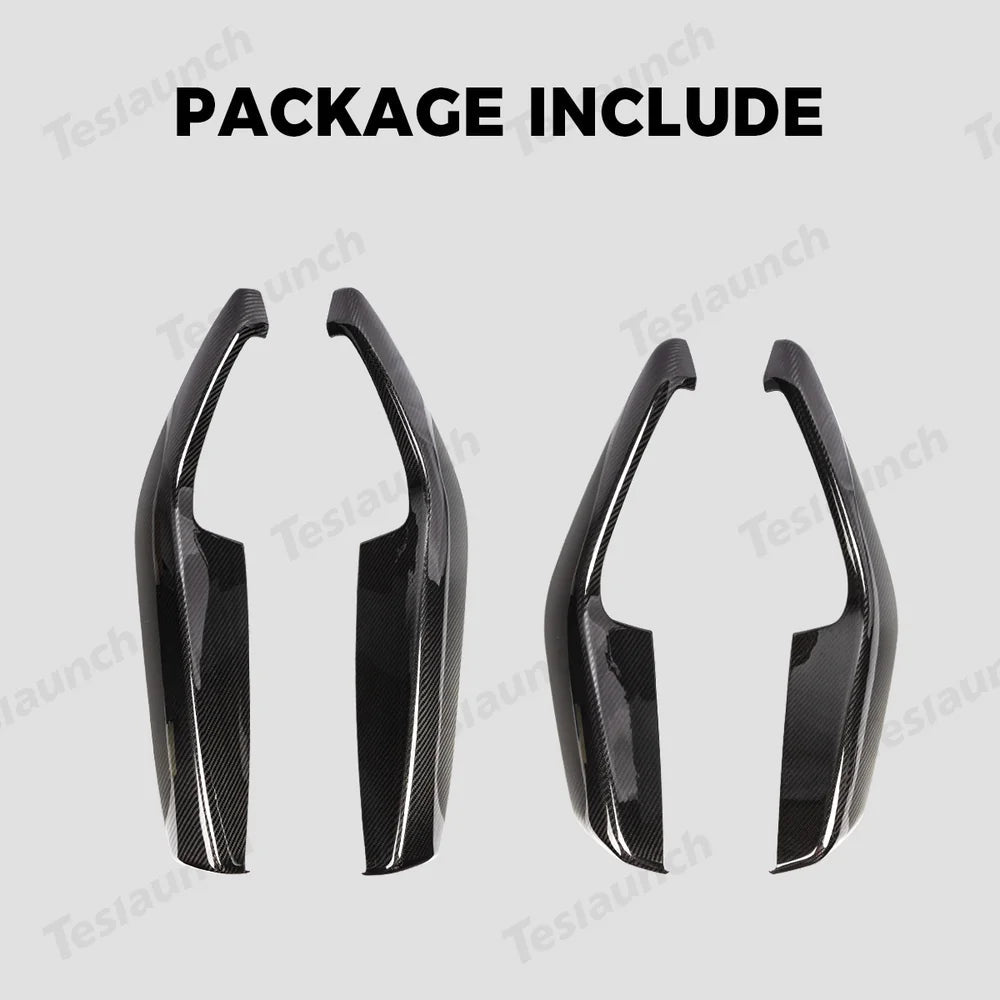 [Real Carbon Fiber] Interior Door Armrest Trim Covers for Tesla Model Y Juniper 2025+ (4PCS) - T-Launch