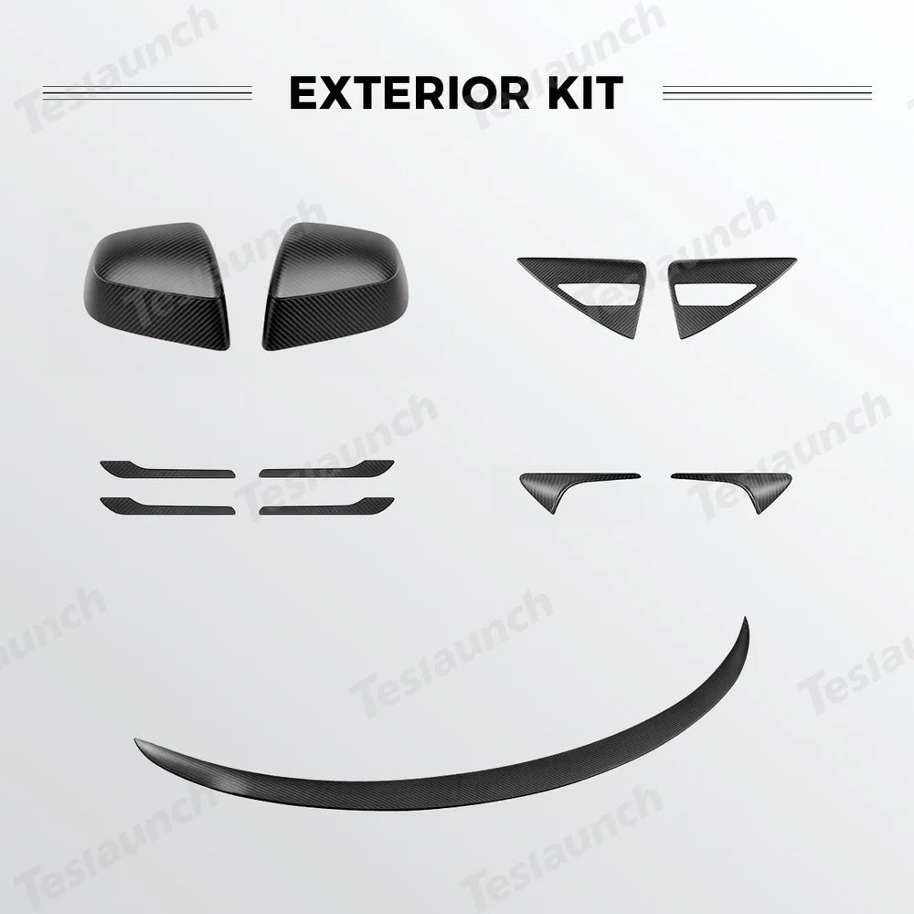 [Real Carbon Fiber] Interior & Exterior Upgrade Kit for Tesla Model Y Juniper 2025+ - T-Launch