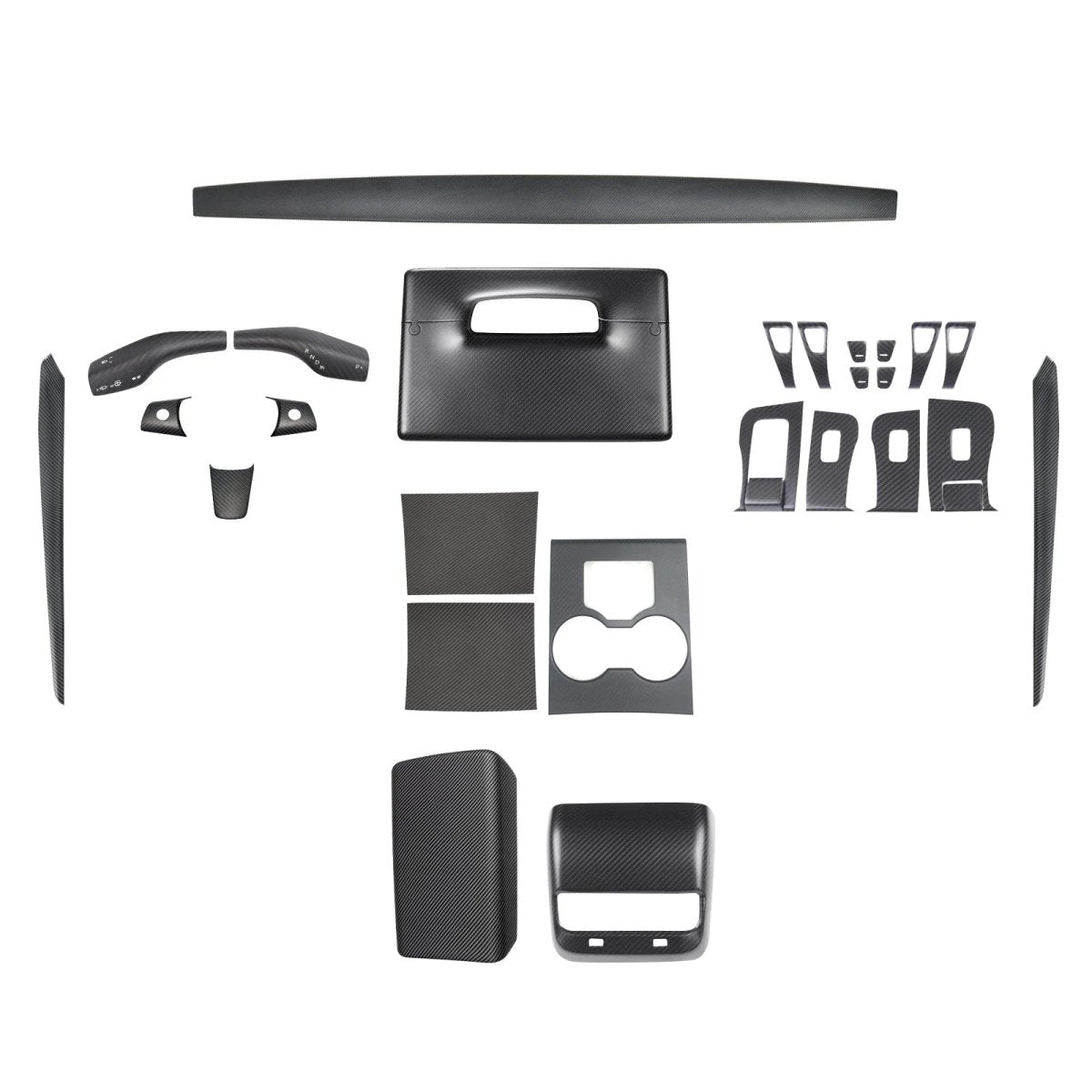 Real Carbon Fiber Interior Mods Wrap Kit for Tesla Model 3 / Y - T-Launch