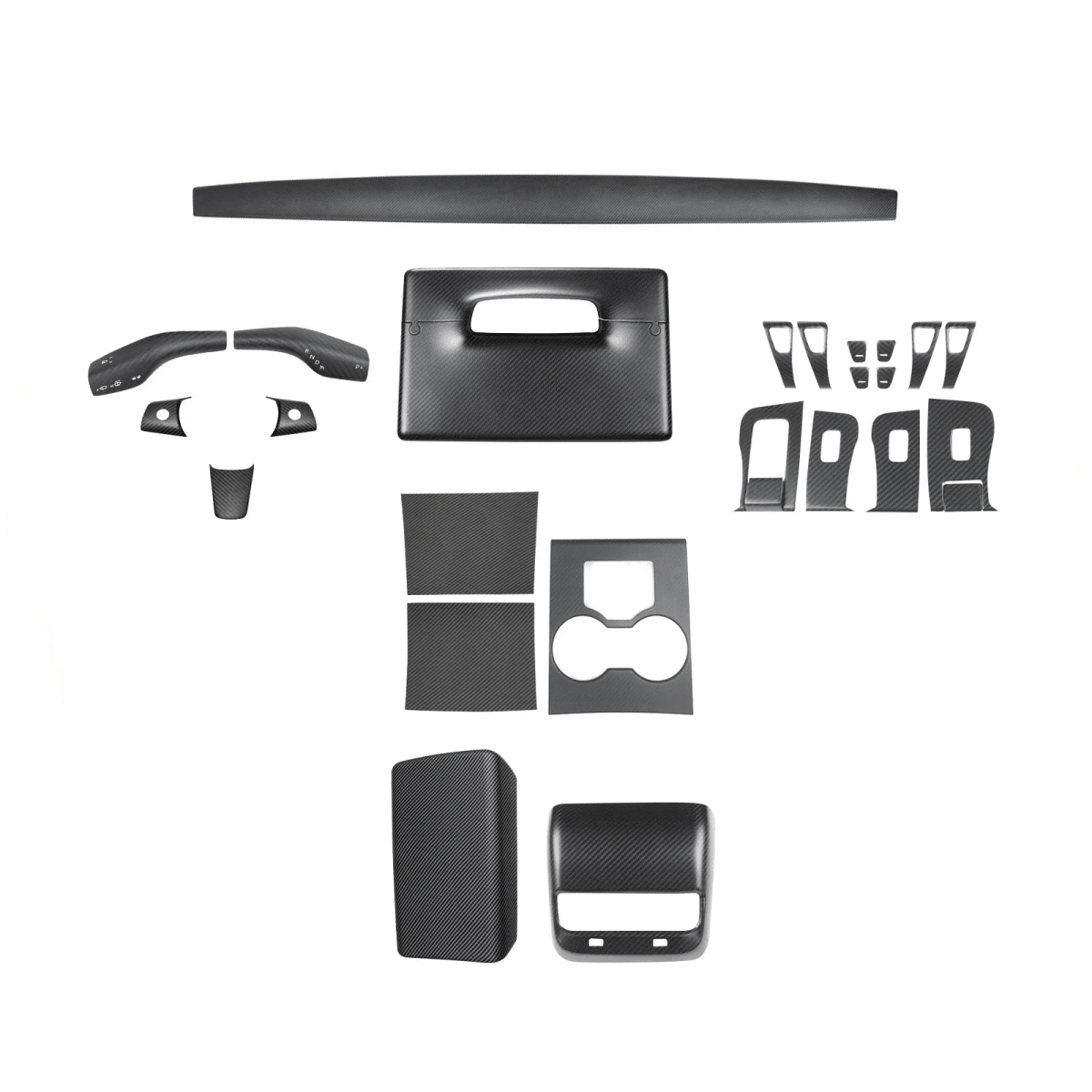 Real Carbon Fiber Interior Mods Wrap Kit for Tesla Model 3 / Y - T-Launch