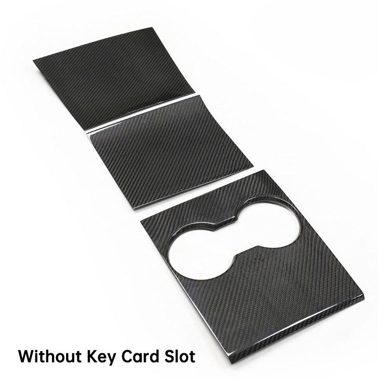 [Real Carbon Fiber] Model 3/Y Center Console Overlays, Decoration Wrap Cover (Gen. 1) (2017-2020) - T-Launch