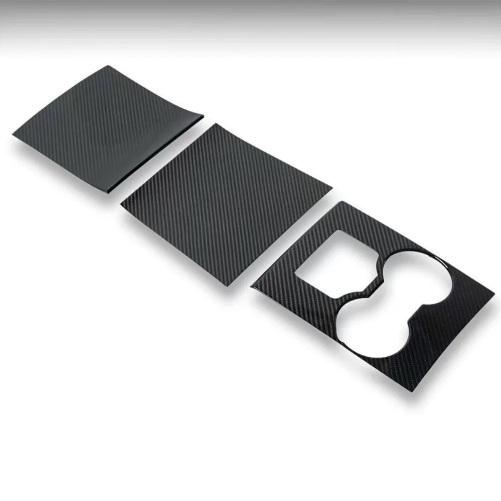 [Real Carbon Fiber] Model 3/Y Center Console Overlays, Decoration Wrap Cover (Gen. 1) (2017-2020) - T-Launch