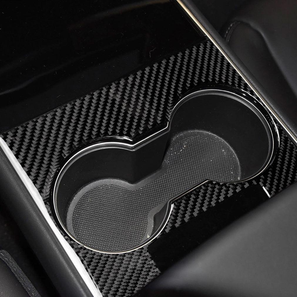 [Real Carbon Fiber] Model 3/Y Center Console Overlays, Decoration Wrap Cover (Gen. 1) (2017-2020) - T-Launch