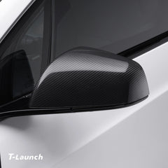 [Real Carbon Fiber] OEM Rear View Mirror Covers (1 Pair) for Tesla Model X 2021+ - T-Launch