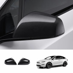 [Real Carbon Fiber] OEM Rear View Mirror Covers (1 Pair) for Tesla Model X 2021+ - T-Launch
