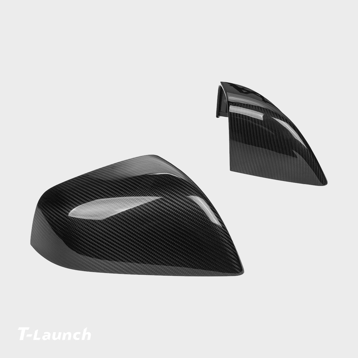 [Real Carbon Fiber] OEM Rear View Mirror Covers (1 Pair) for Tesla Model X 2021+ - T-Launch