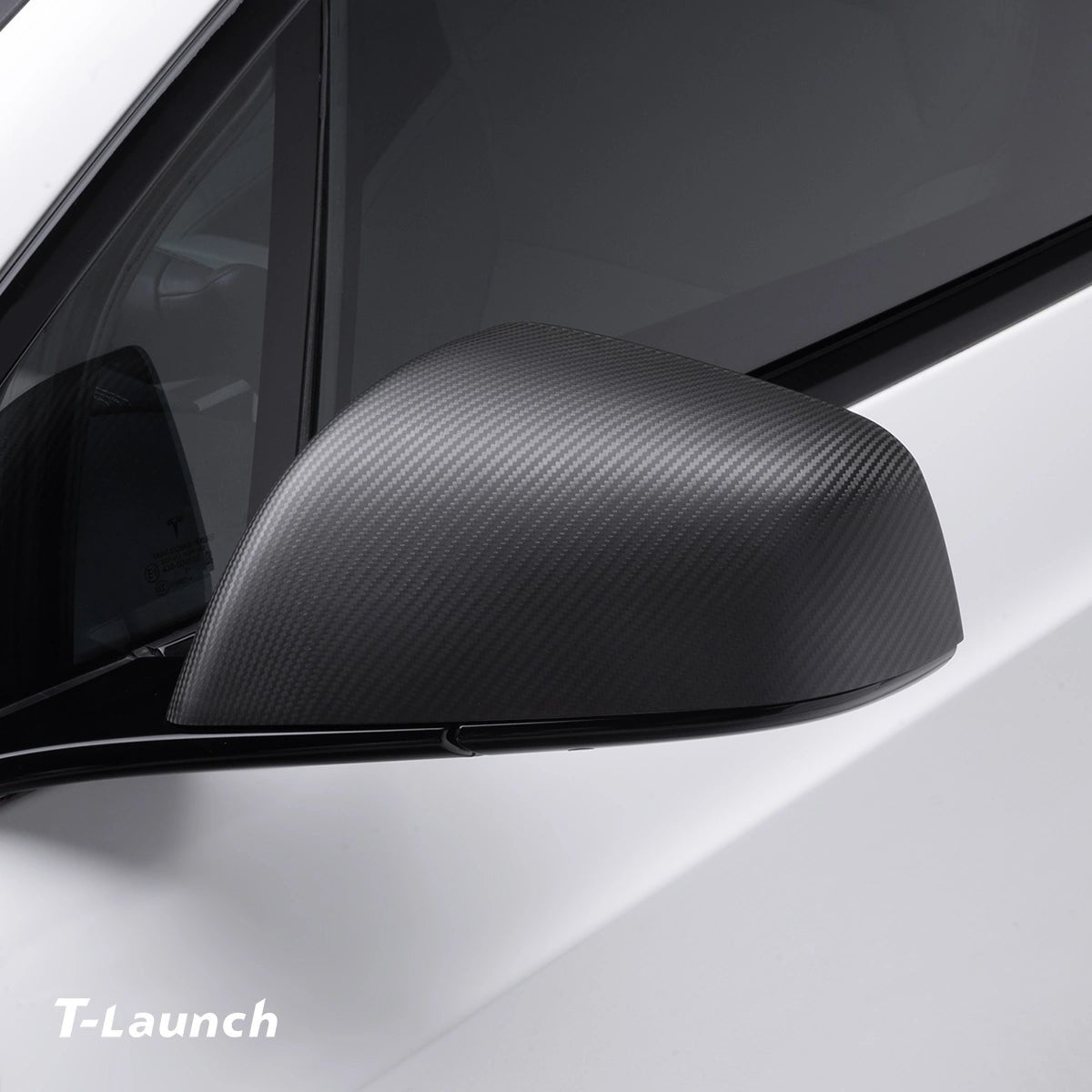 [Real Carbon Fiber] OEM Rear View Mirror Covers (1 Pair) for Tesla Model X 2021+ - T-Launch