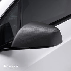 [Real Carbon Fiber] OEM Rear View Mirror Covers (1 Pair) for Tesla Model X 2021+ - T-Launch