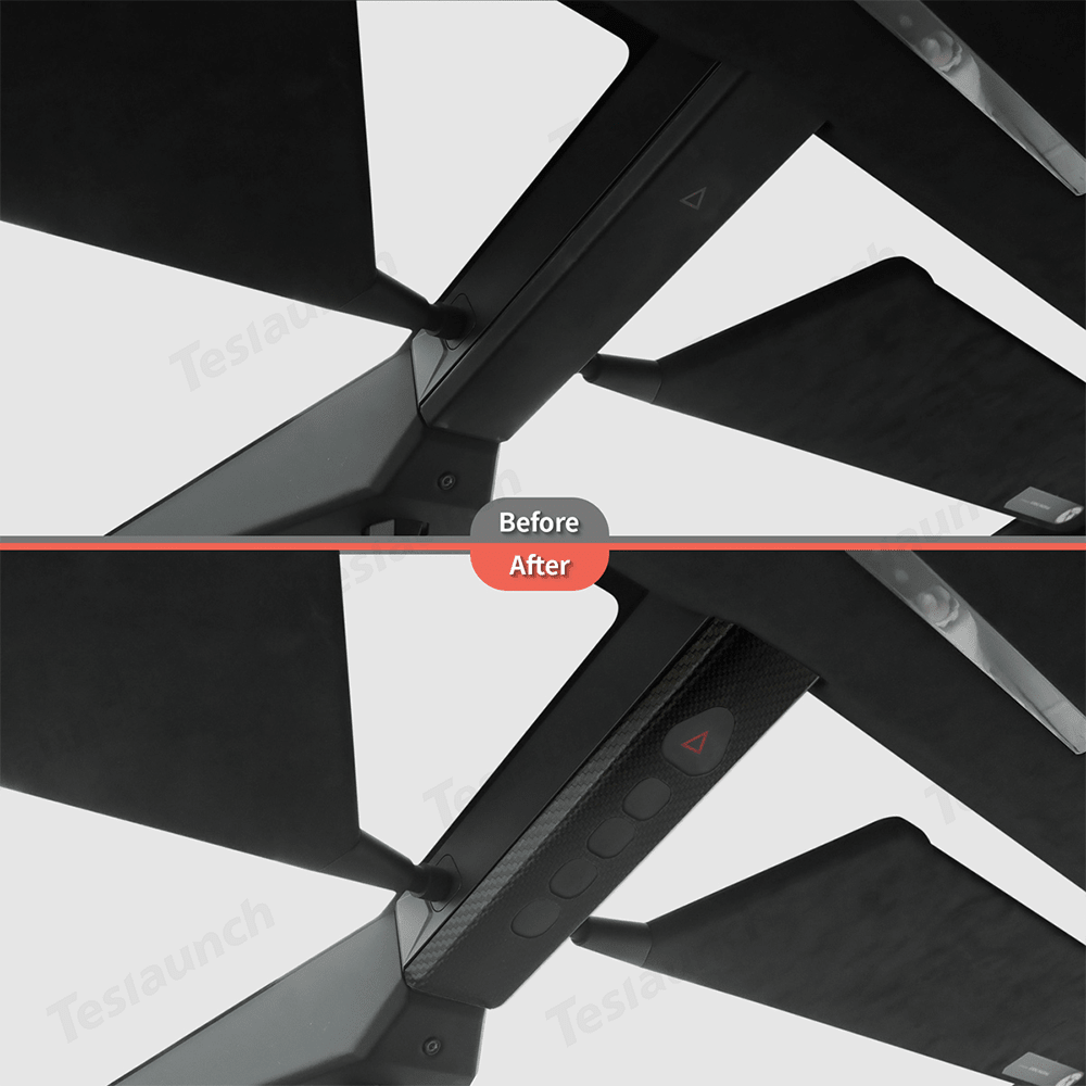 [Real Carbon Fiber] Reading Light Trim Cover for Tesla Cybertruck - T-Launch
