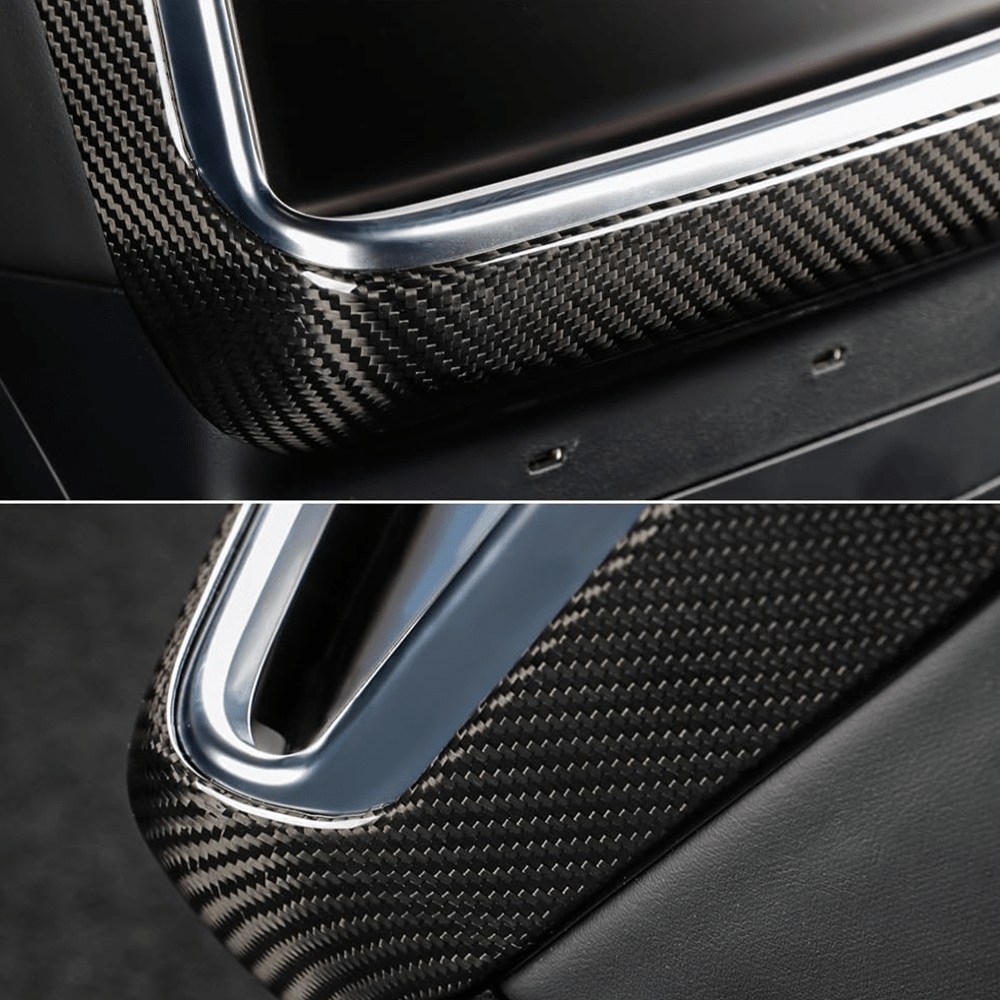[Real Carbon Fiber] Rear AC Vent Cover for Tesla Model S/X 2022+ - T-Launch