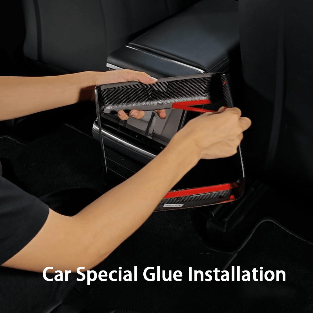 [Real Carbon Fiber] Rear AC Vent Cover for Tesla Model S/X 2022+ - T-Launch