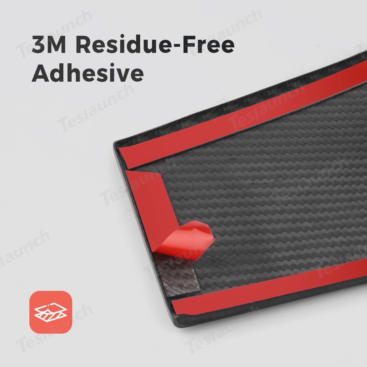 [Real Carbon Fiber] Rear Screen Frame Cover for Cybertruck - T-Launch