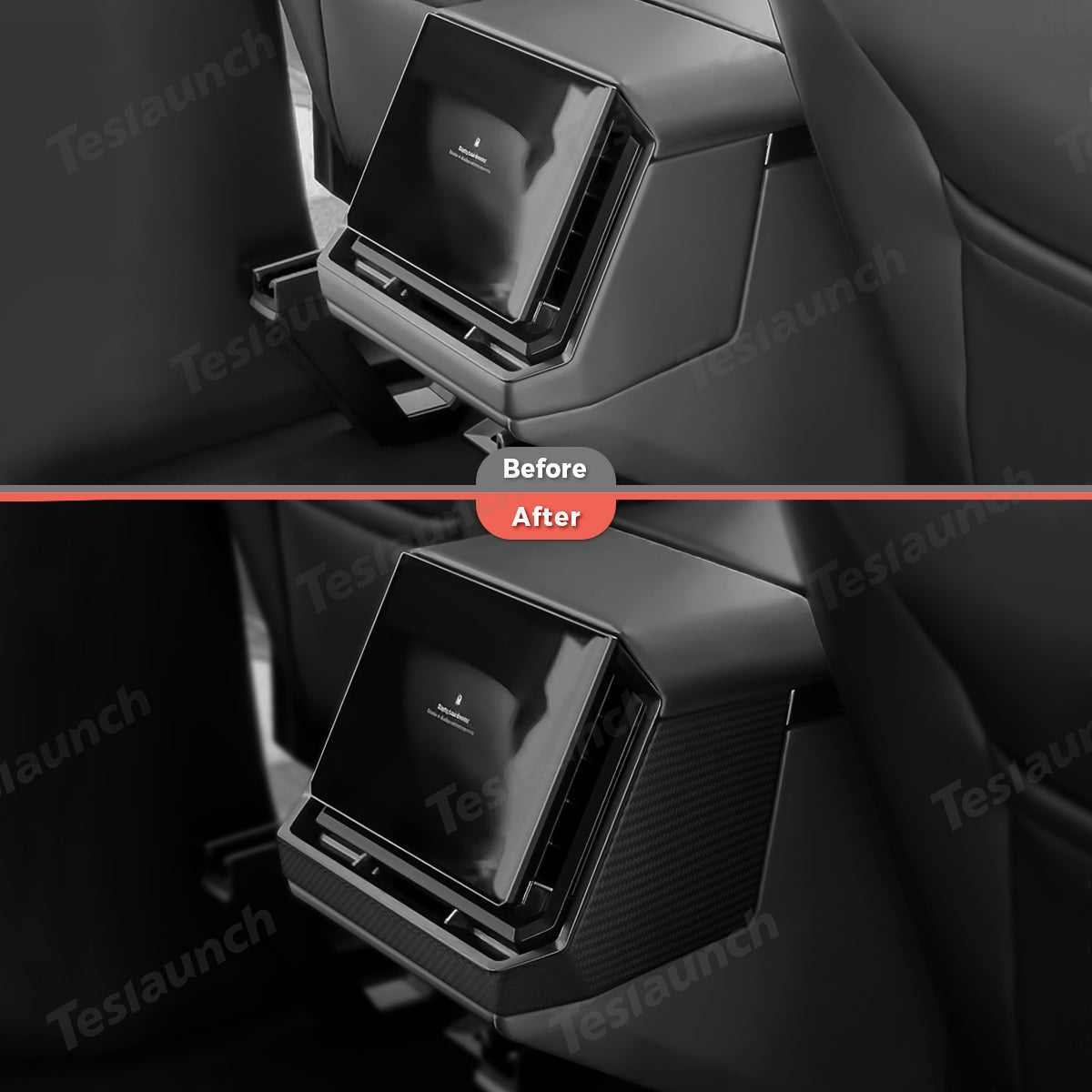 [Real Carbon Fiber] Rear Screen Frame Cover for Cybertruck - T-Launch