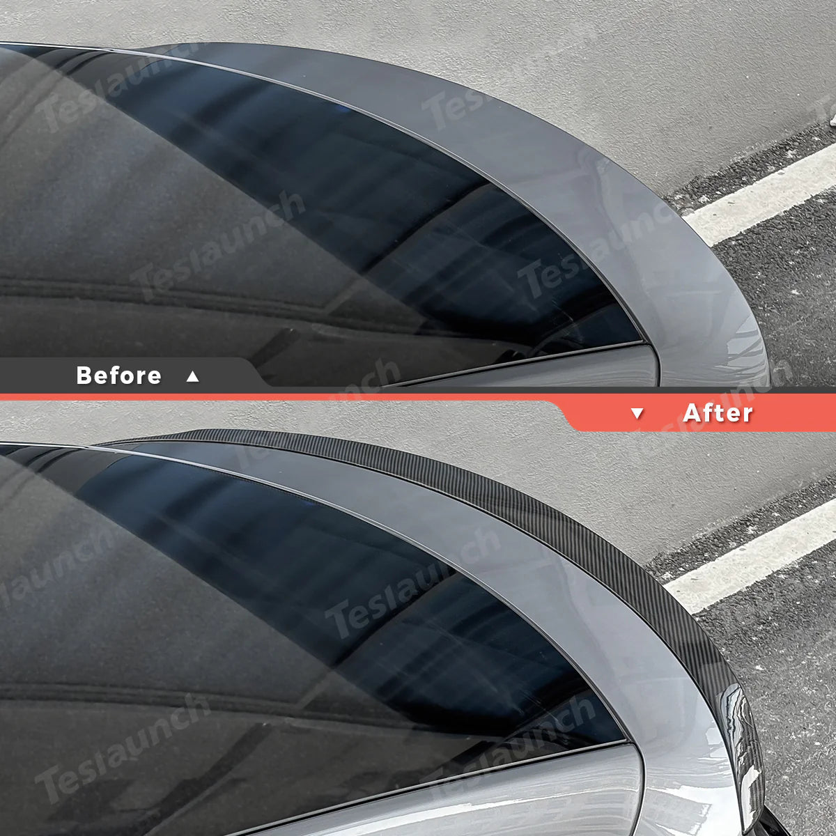 [Real Carbon Fiber] Rear Spoiler for Tesla Model 3/Y/S/X - T-Launch