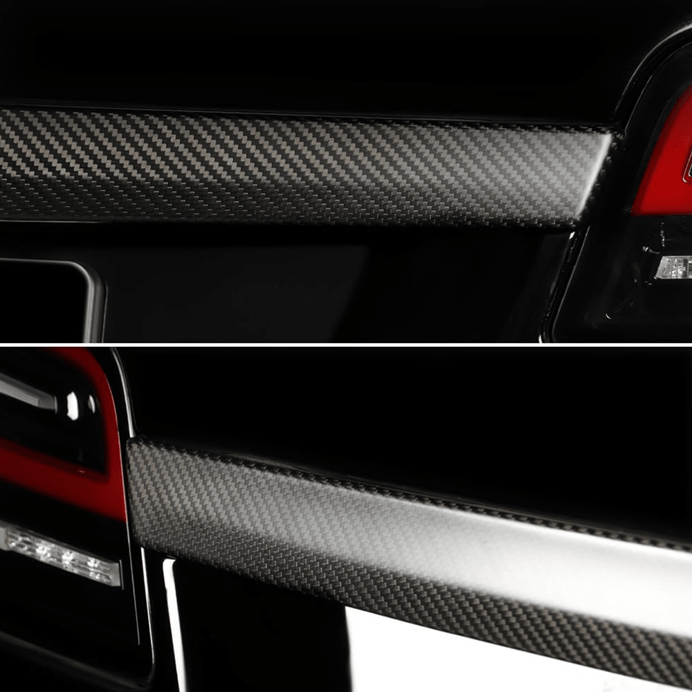 [Real Carbon Fiber] Rear Tailgate Trim Strip Cover for Model S 2022.06+ - T-Launch