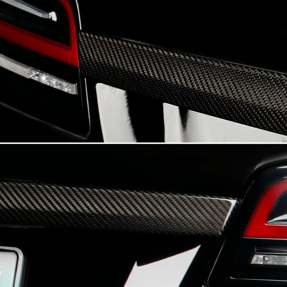 [Real Carbon Fiber] Rear Tailgate Trim Strip Cover for Model S 2022.06+ - T-Launch