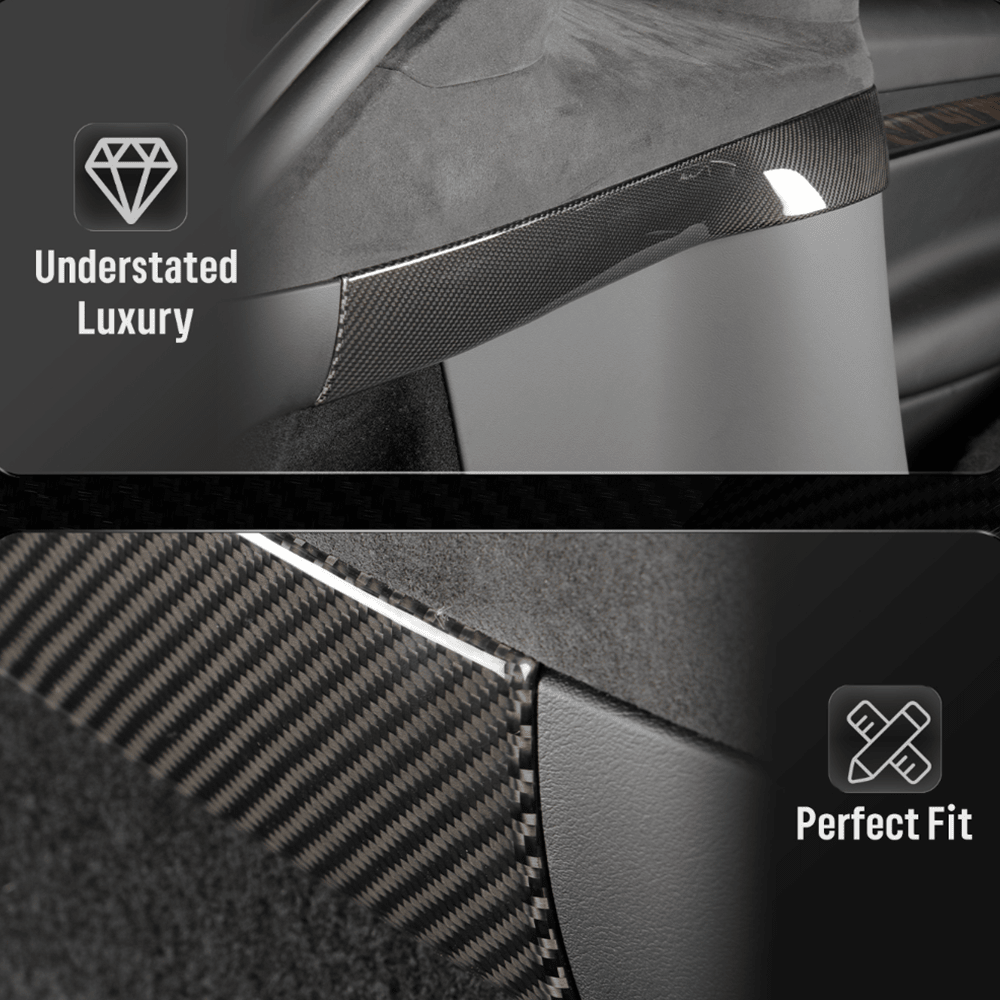 [Real Carbon Fiber] Rear Trunk Inner Panel Covers (2 PCS) for Tesla Model X 2022+ - T-Launch