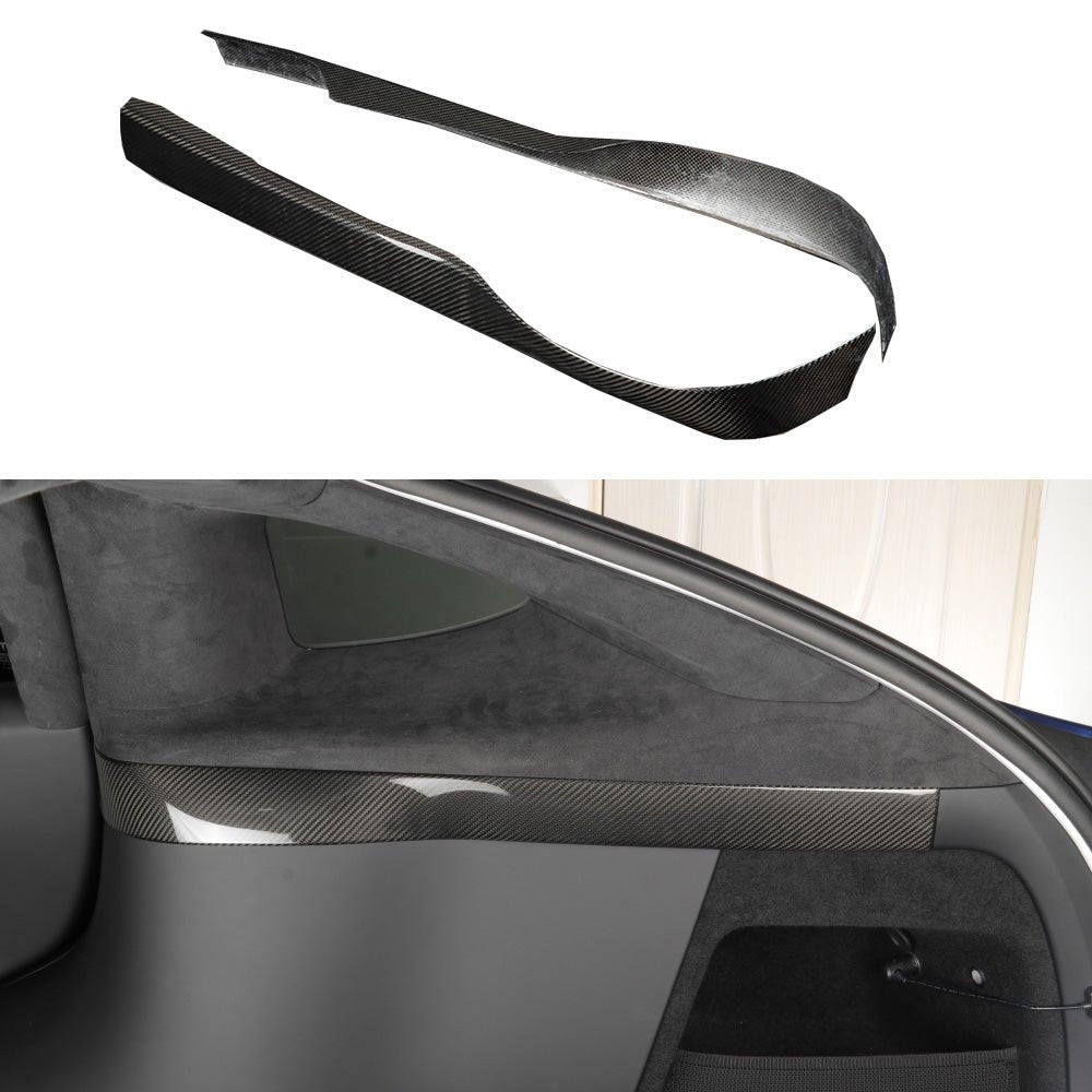 [Real Carbon Fiber] Rear Trunk Inner Panel Covers (2 PCS) for Tesla Model X 2022+ - T-Launch