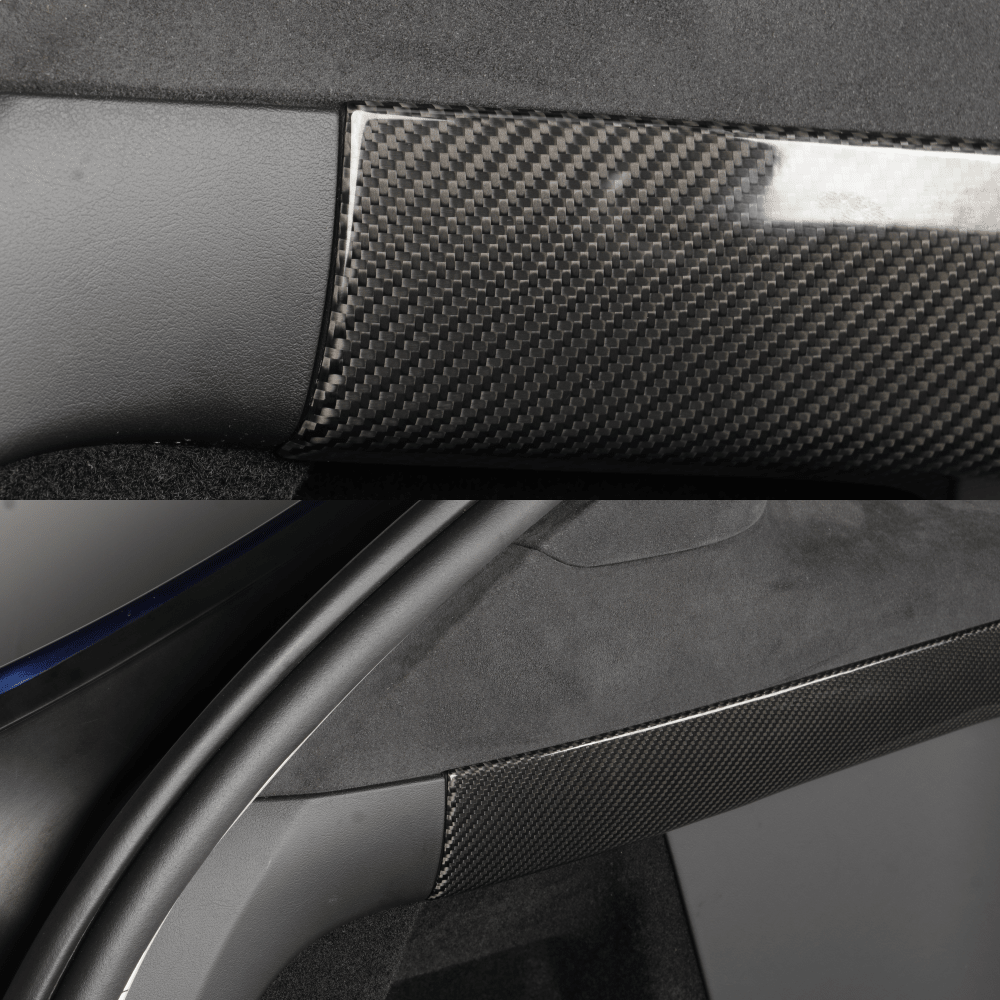 [Real Carbon Fiber] Rear Trunk Inner Panel Covers (2 PCS) for Tesla Model X 2022+ - T-Launch
