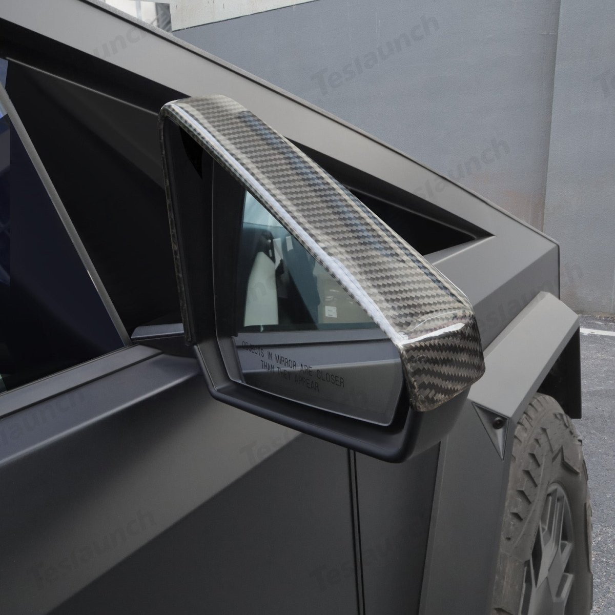 [Real Carbon Fiber] Rear View Mirror Covers (1 Pair) for Cybertruck - T-Launch
