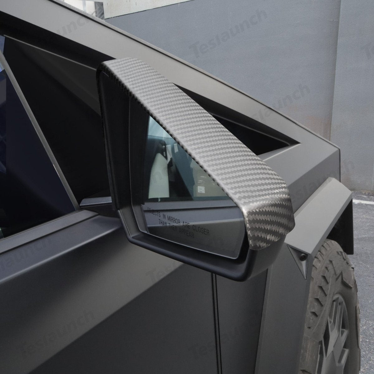 [Real Carbon Fiber] Rear View Mirror Covers (1 Pair) for Cybertruck - T-Launch