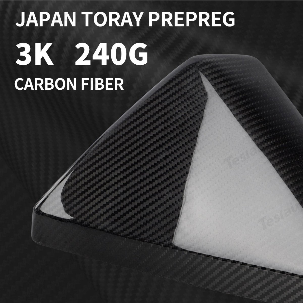 [Real Carbon Fiber] Rear View Mirror Covers (1 Pair) for Cybertruck - T-Launch