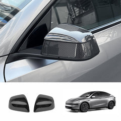 [Real Carbon Fiber] Rear View Mirror Covers for Tesla Model Y Juniper 2025+ (1 Pair) - T-Launch