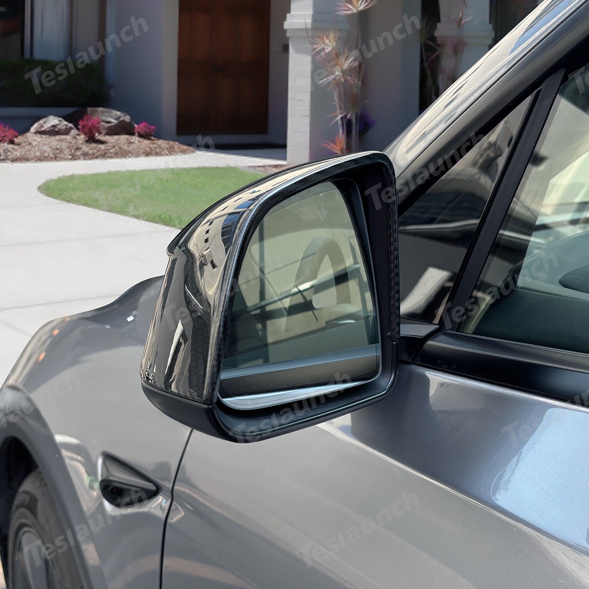 [Real Carbon Fiber] Rear View Mirror Covers for Tesla Model Y Juniper 2025+ (1 Pair) - T-Launch