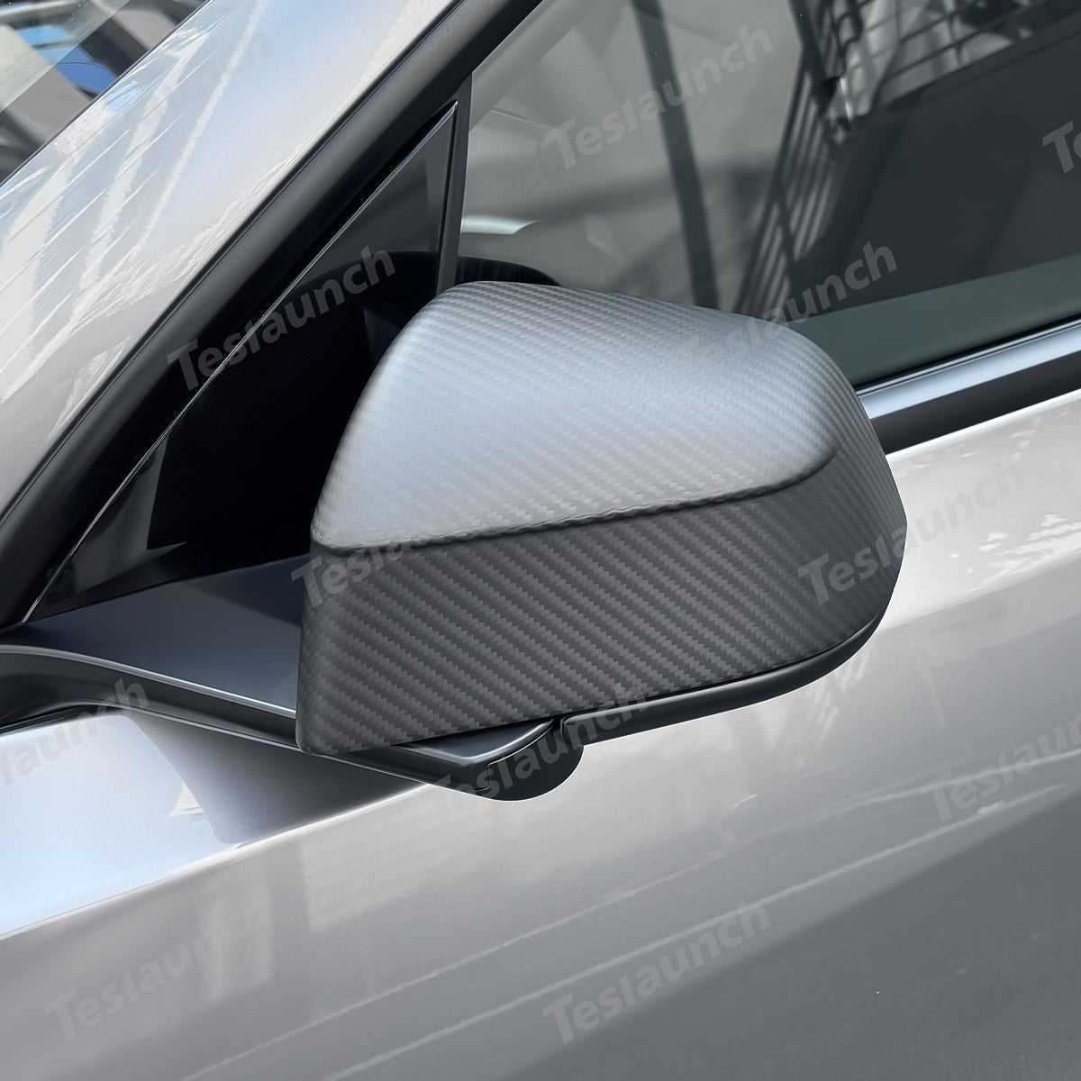 [Real Carbon Fiber] Rear View Mirror Covers for Tesla Model Y Juniper 2025+ (1 Pair) - T-Launch