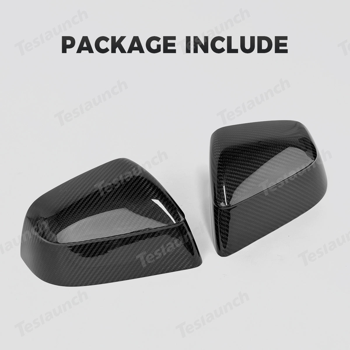 [Real Carbon Fiber] Rear View Mirror Covers for Tesla Model Y Juniper 2025+ (1 Pair) - T-Launch