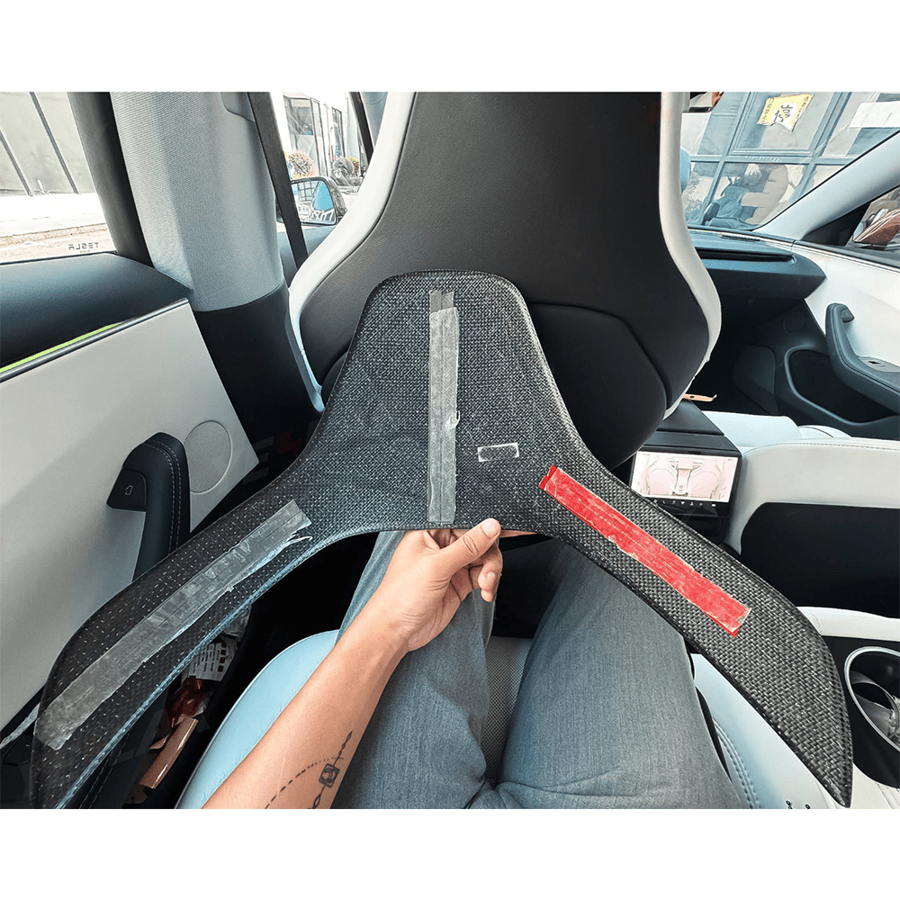 [Real Carbon Fiber] Seat Back Covers (2 PCS) for Tesla Model 3 Highland Performance 2024+ - T-Launch