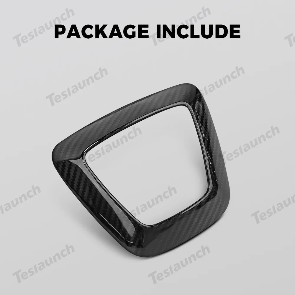 [Real Carbon Fiber] Steering Wheel Airbag Center Trim Cover for Tesla Model Y Juniper 2025+ - T-Launch