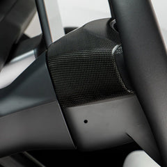 [Real Carbon Fiber] Steering Wheel Base Upper Trim Cover for Tesla Model 3 Highland 2024+ - T-Launch