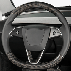 [Real Carbon Fiber] Steering Wheel Caps Cover for Tesla Model Y Juniper 2025+ - T-Launch