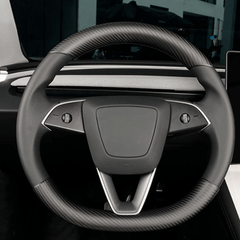[Real Carbon Fiber] Steering Wheel Caps Cover for Tesla Model Y Juniper 2025+ - T-Launch